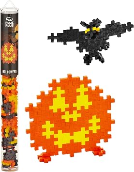 Plus-Plus - Construction Building Toy, Mini Maker Tube - 70 Piece - Halloween