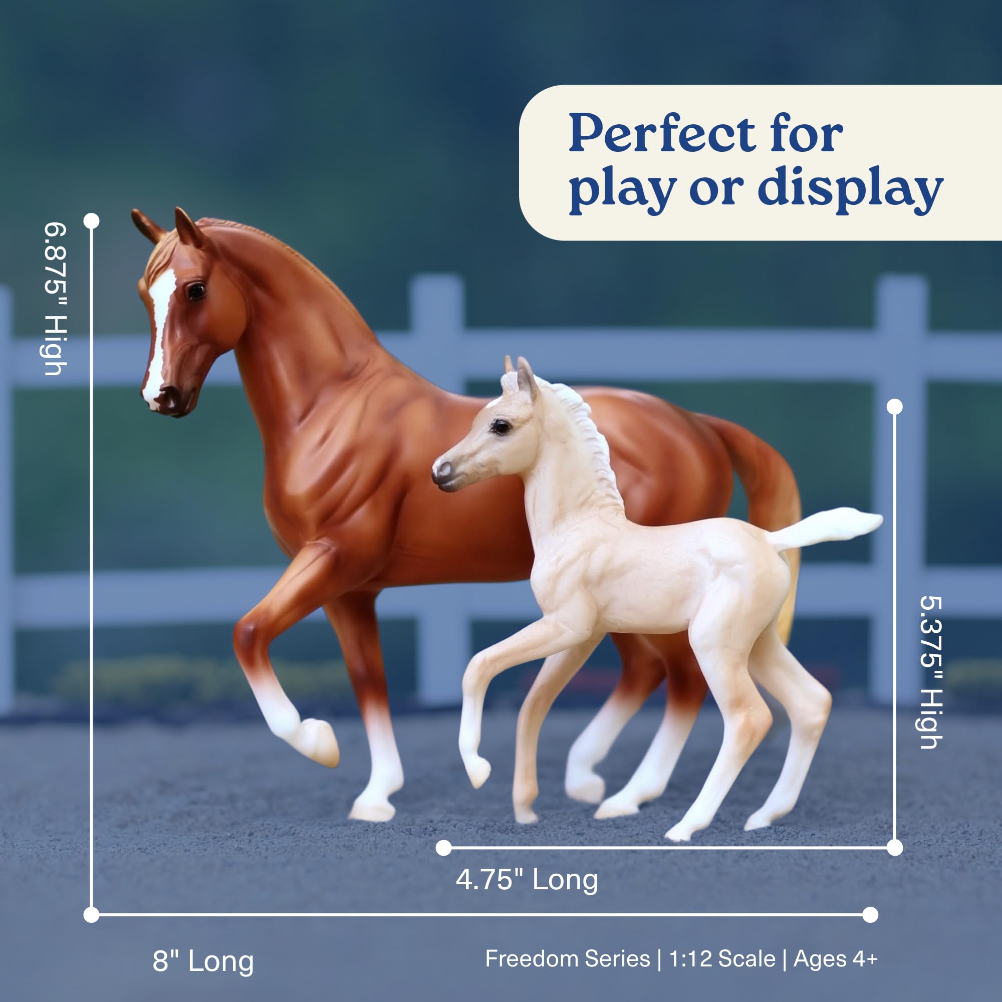 Breyer Horses Freedom Series Power & Precision Pferd & Fohlen Set, Pferdefigur, 22,9 cm L x 17,8 cm H, Modell #B-FS-10251