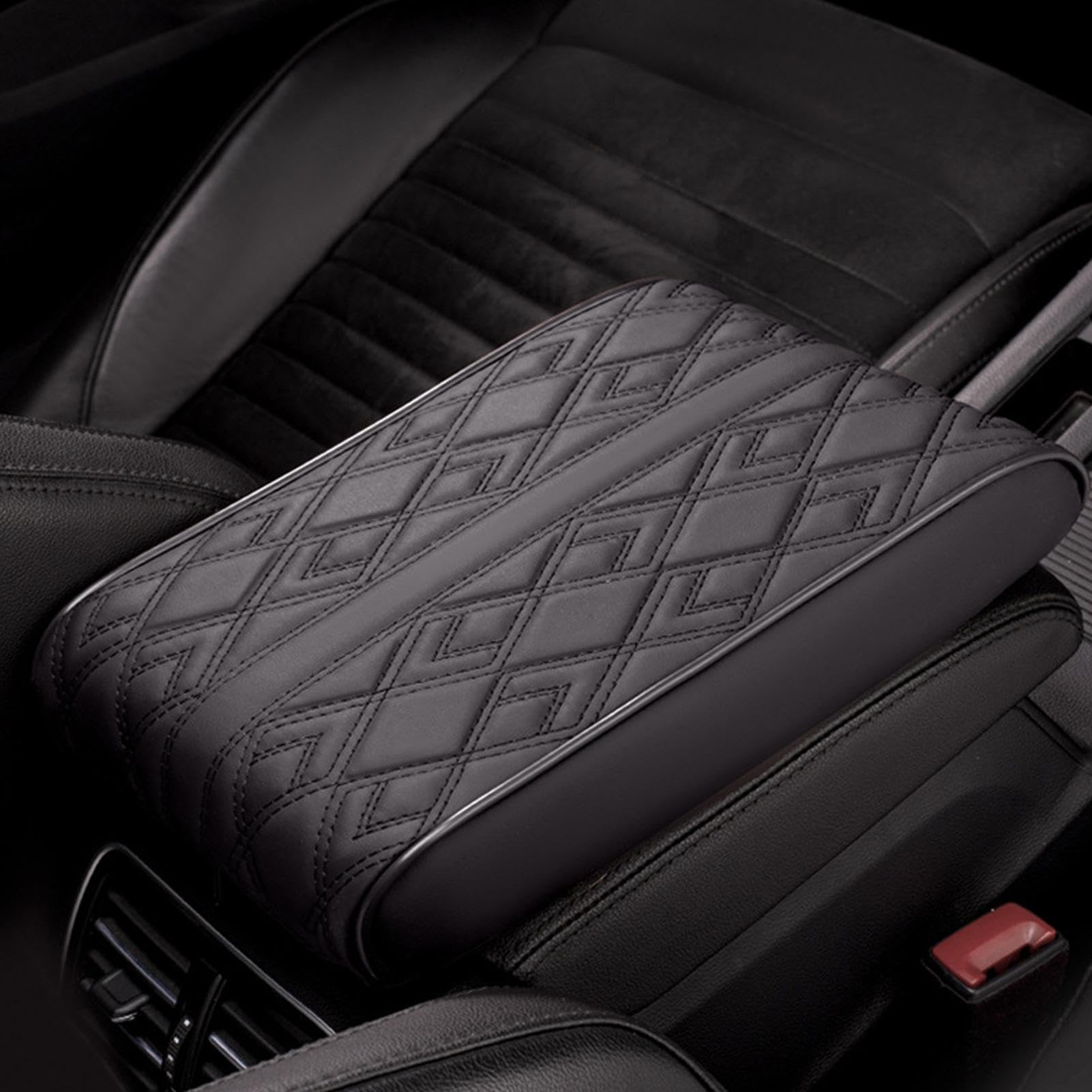 Copertura protettiva universale impermeabile in pelle per console centrale auto, adatta alla maggior parte di auto, veicoli e SUV - Blu