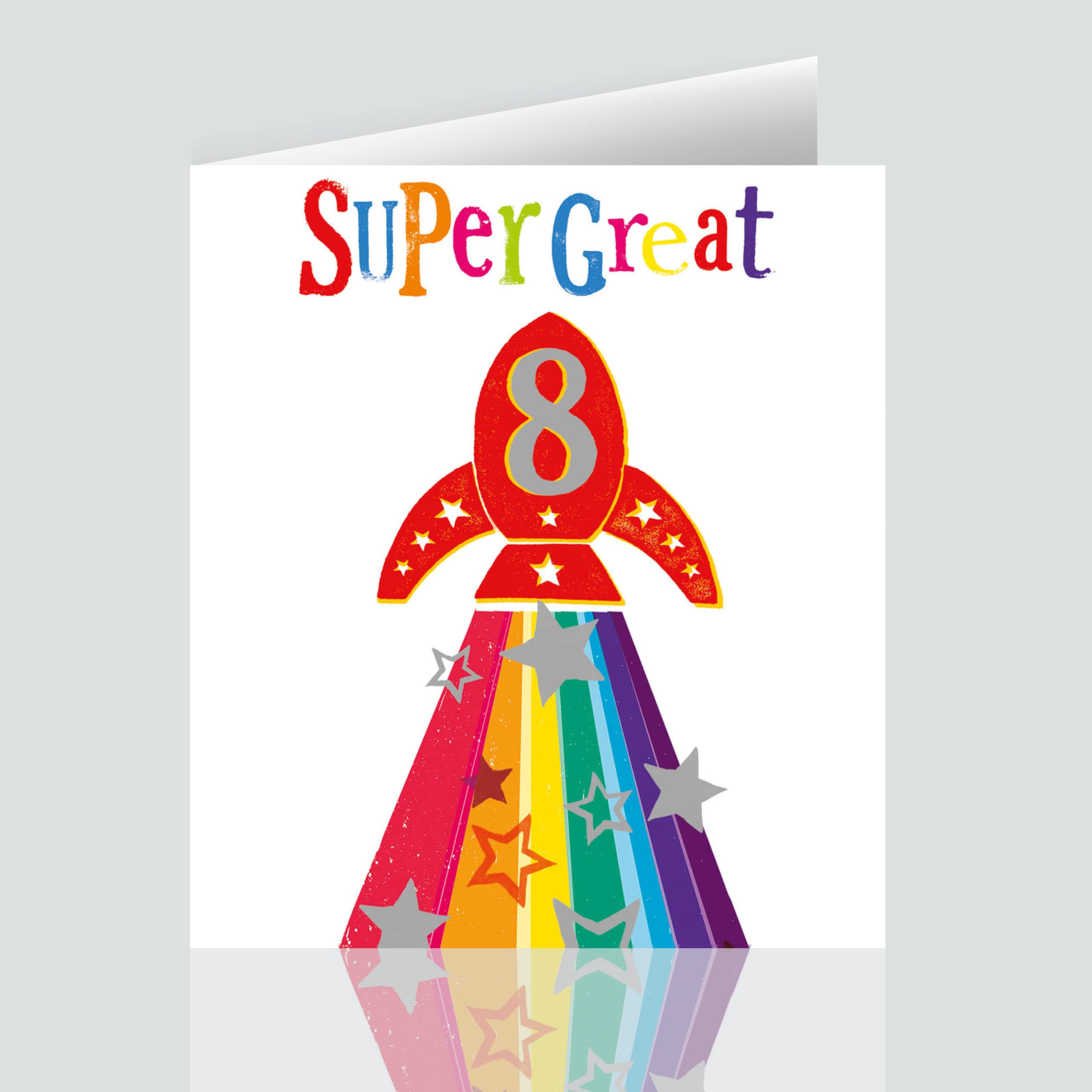 Danilo Cards - Biglietto di auguri per 8° compleanno, per 8° compleanno, Brightside, multicolore, 7 x 6 cm