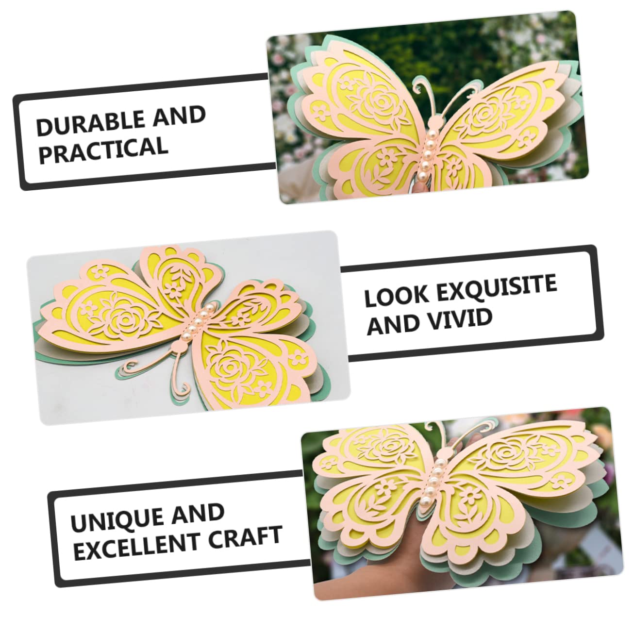 Abaodam 6stücke Schmetterlings Wandaufkleber Mit Perlen Dekorative Wanddeko Für Wohnzimmer Schlafzimmer Und Feiern Lebensnahe Schmetterlingsstickers Für Stilvolle Raumgestaltung