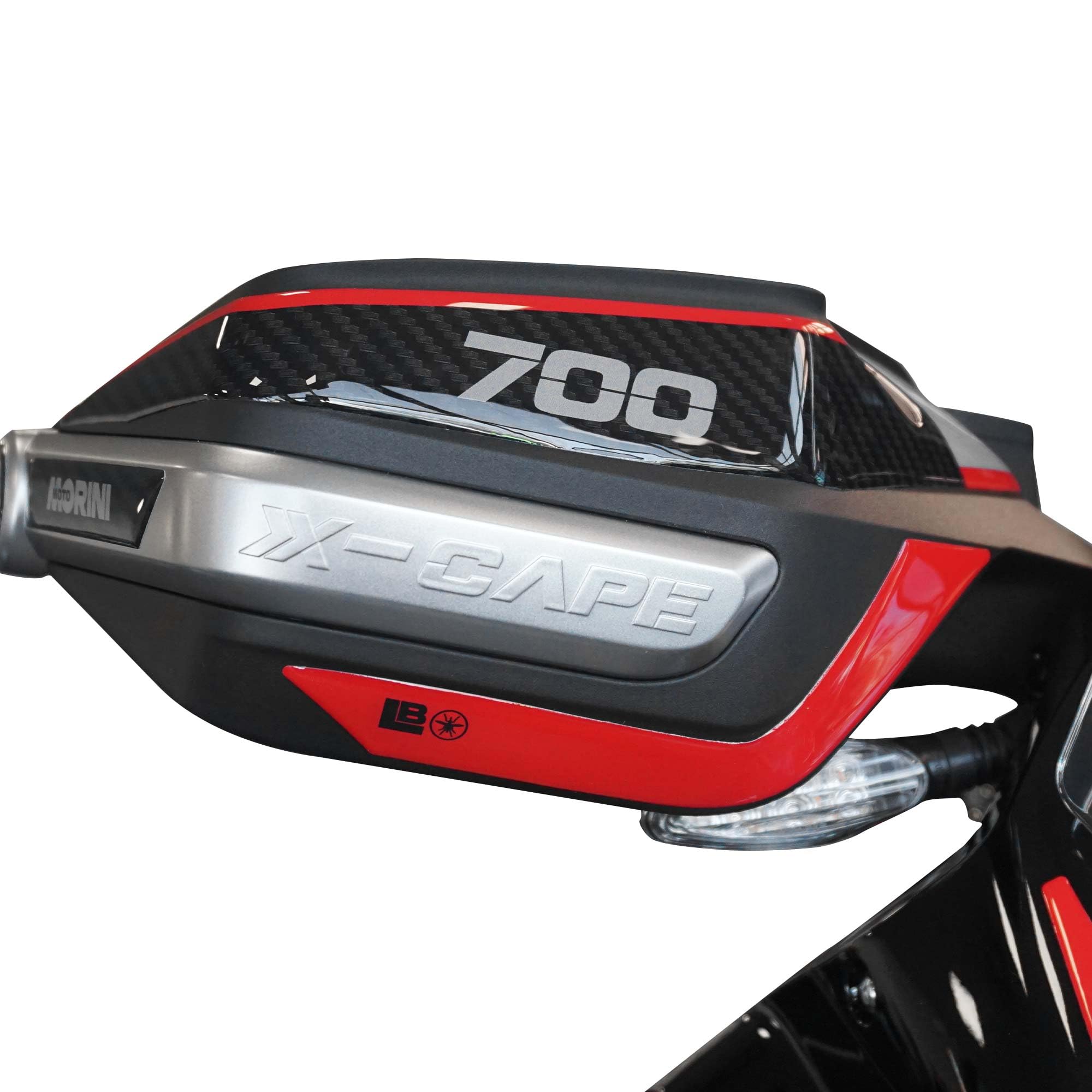 labelbike - Adesivi 3D Moto Paramani Protezione e Decorazione in Resina con Licenza Ufficiale Moto Morini X-Cape 700 2025 - Colore Carbonio Rosso Grigio
