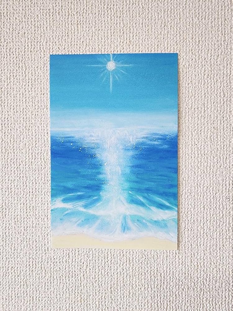 Amazon | 風景画 海の絵 パステル アート 自然 絵画 夏 空の絵