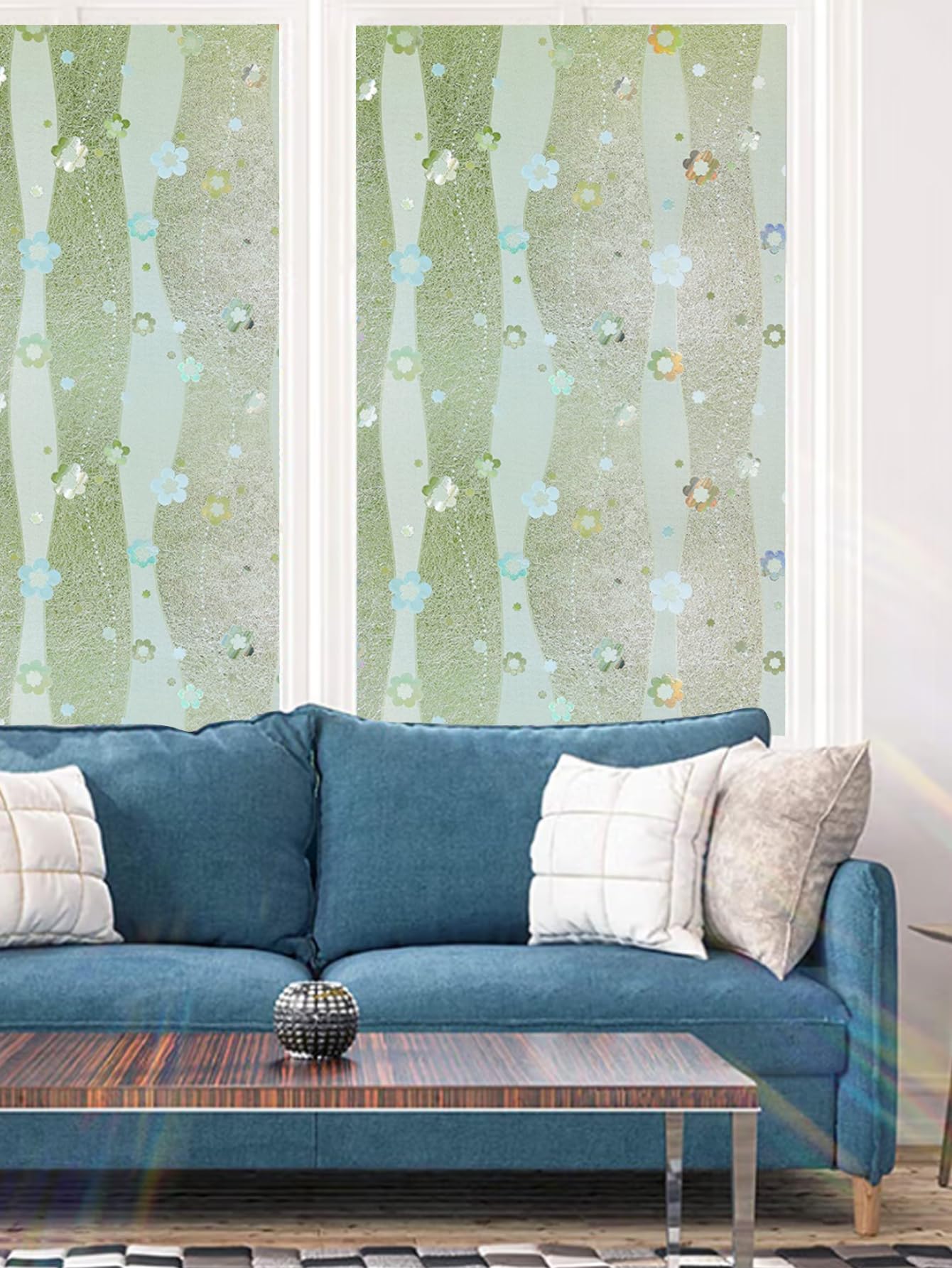 Frosted Glass Film Wisomhome Privacy Window Film - Reeded Glass Decal ...