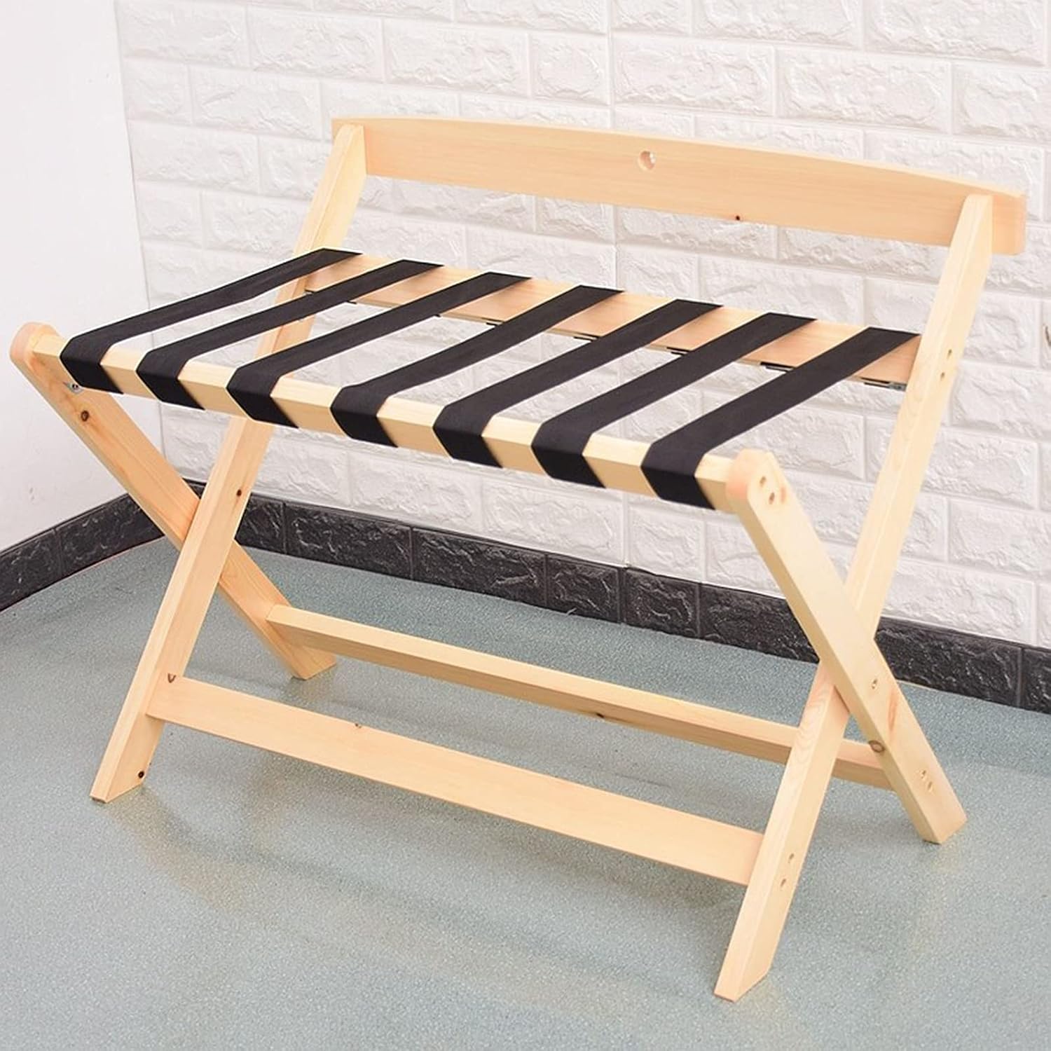Storage Shelf Hotel Luggage Rack,Floor-Standing Wood Storage Rack,Folding Wood Luggage Rack,Hotel Luggage Rack,Hotel Guest Room Storage Rack/Red,Red