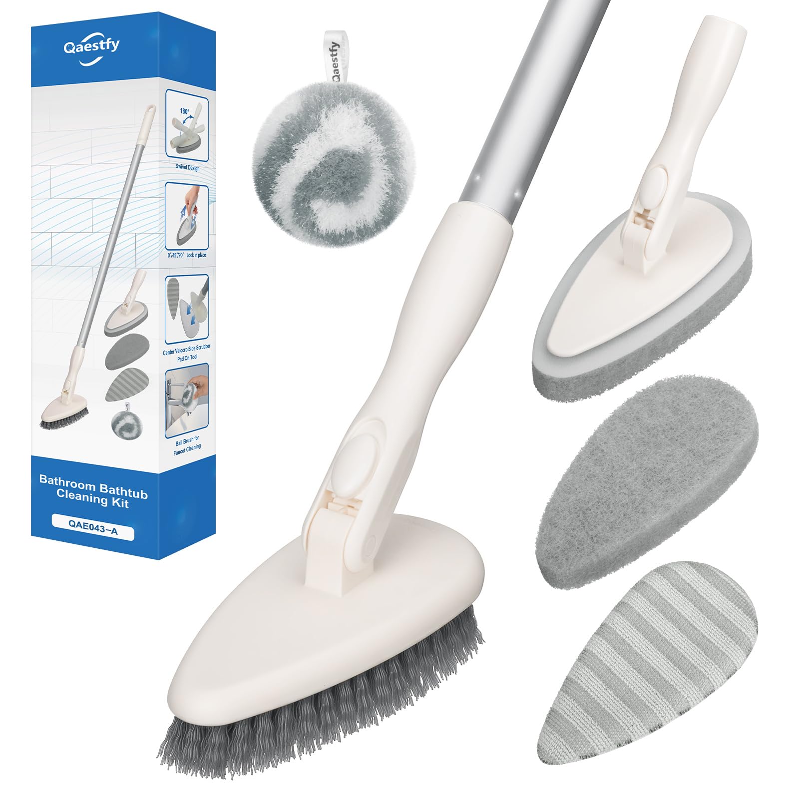 Qaestfy 4-in-1 Shower Scrubber