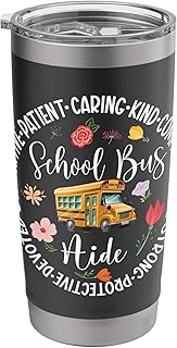 School Bus Aide Appreciation Circle Bus Aide Stainless Steel Insulated Tumbler