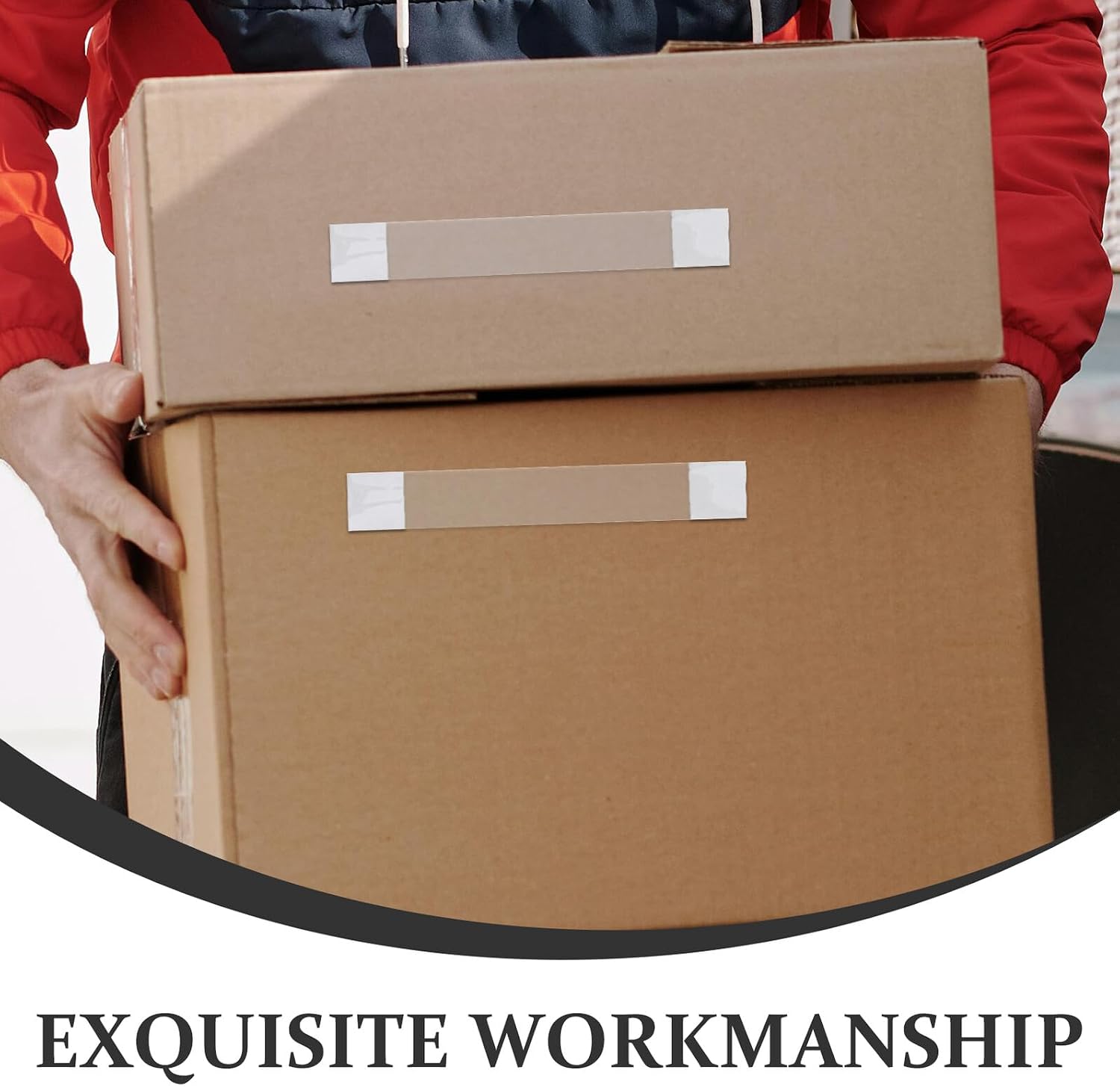 NUOBESTY 300pcs Plastic Price Tag Display Cards with Adhesive Strips, 14cm X 2cm Sticky Label Holders for Retail Merchandise Pricing and Signage