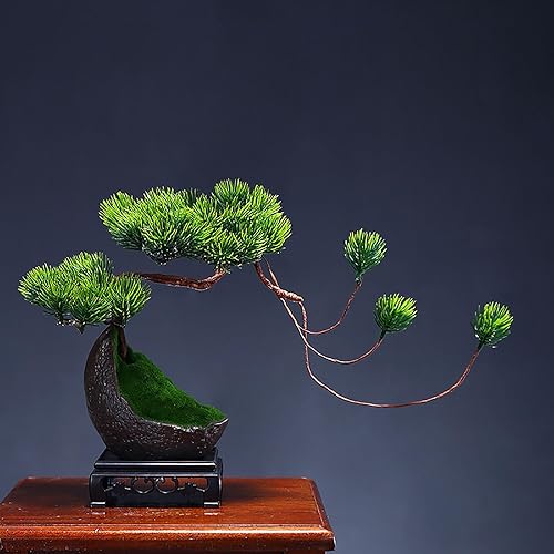 Artificial Bonsai Tree Miniature Artificial Plants Fake Green Plants Potted