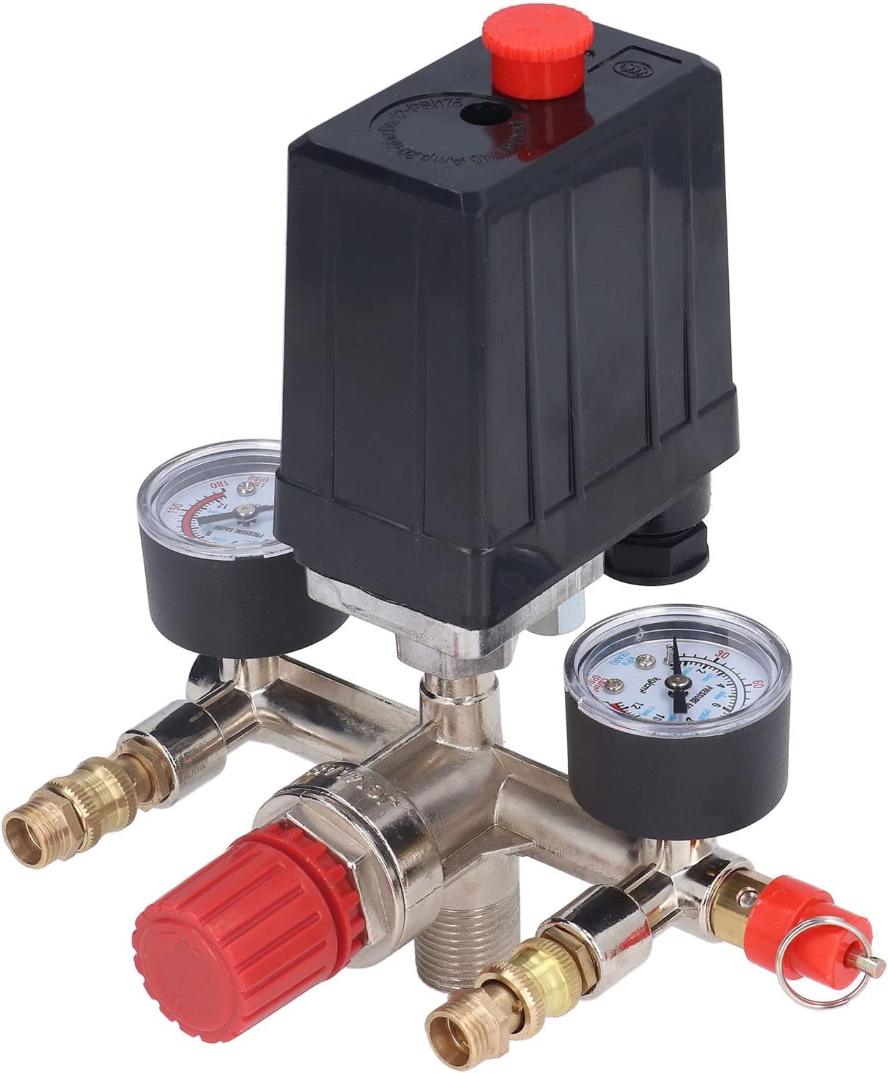 Air Compressor Pressure Switch Kit, air Compressor Switch 120-150 psi 90-120 PSI, Pressure Switch for air Compressor with Regulator and Gauge AC 16-20A, for Adjusting Air Compressor Starting Pressure
