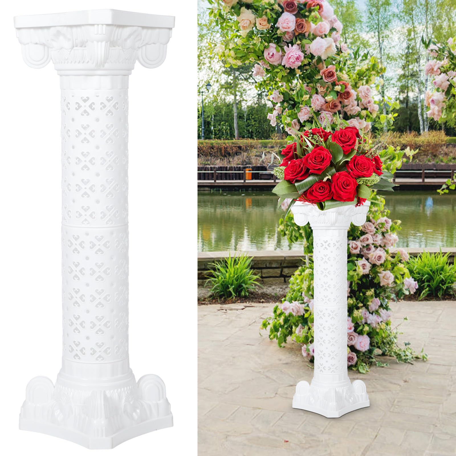 Zerodeko Europäischer Großer Pflanzkübel Vintage aus Bruchsicherem Kunststoff Blumentopf mit Stabiler Platzierung für Draußen für Veranda und Garten
