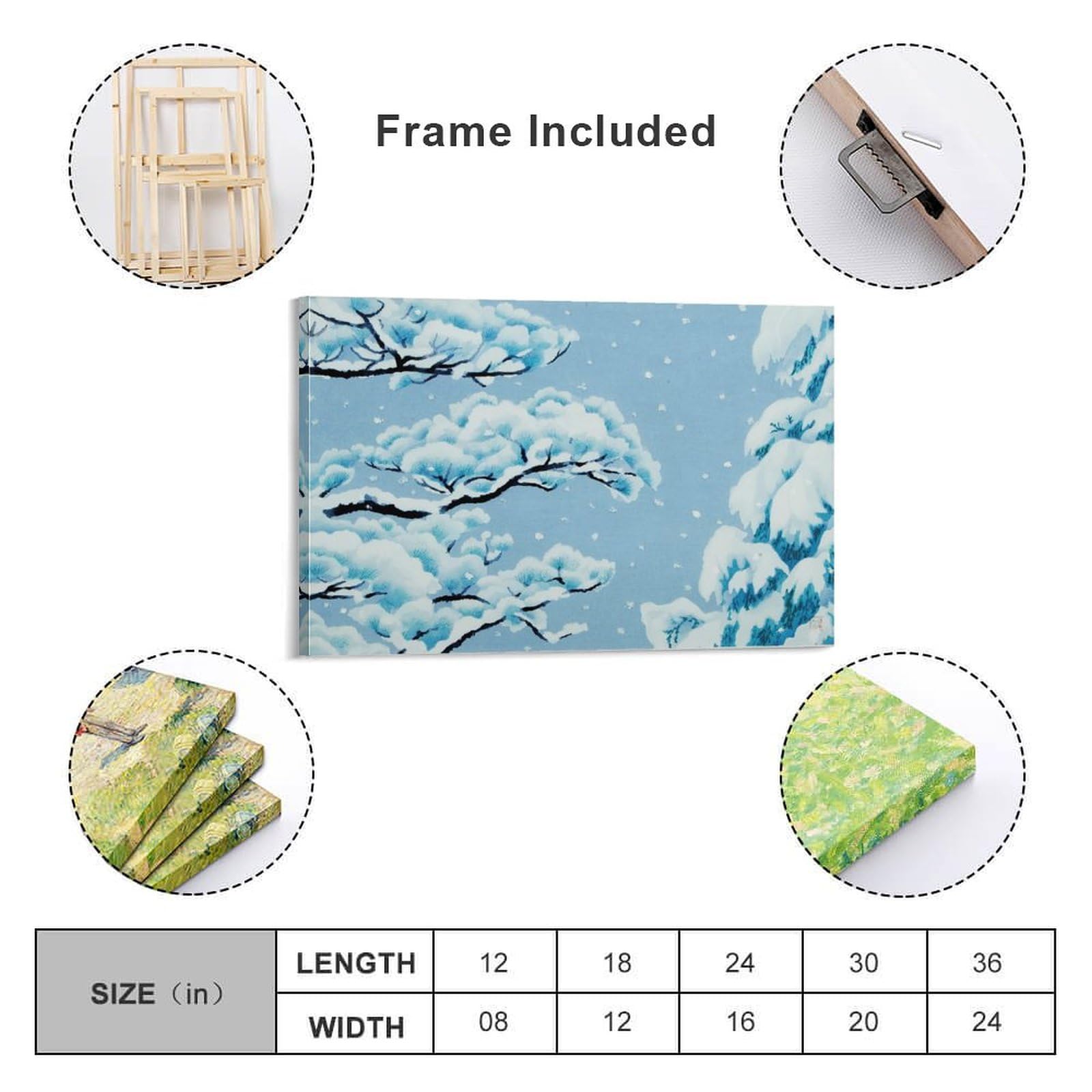 Amazon.co.jp: 画家 東山魁夷 風景画 雪月花・瑞雪 ポスター