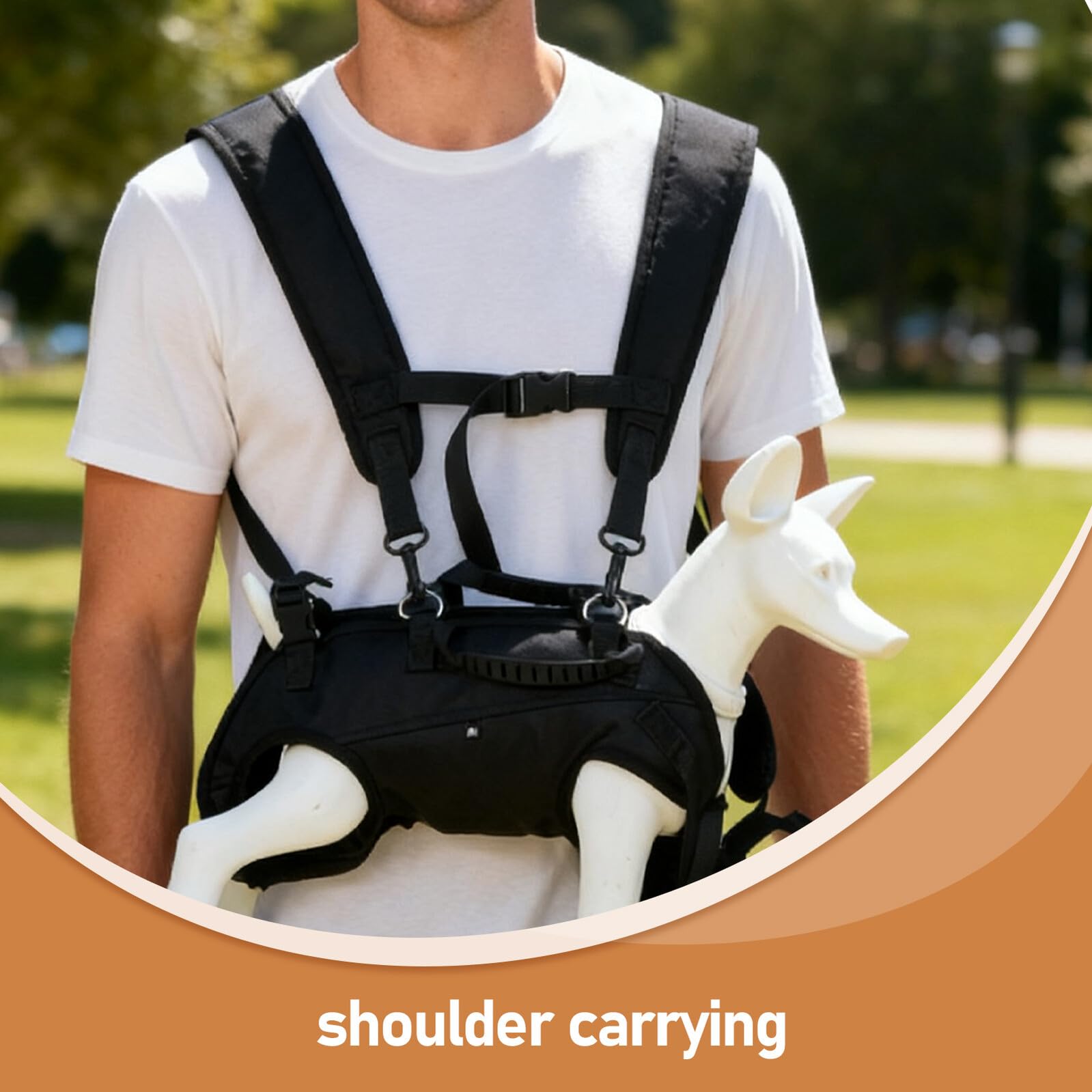 Zaino per Cani e Animali Domestici Tracolle Doppie, Fibbie di Sicurezza Rinforzate, Poliestere Resistente, per Viaggi e Passeggiate Peso 6.5-10kg