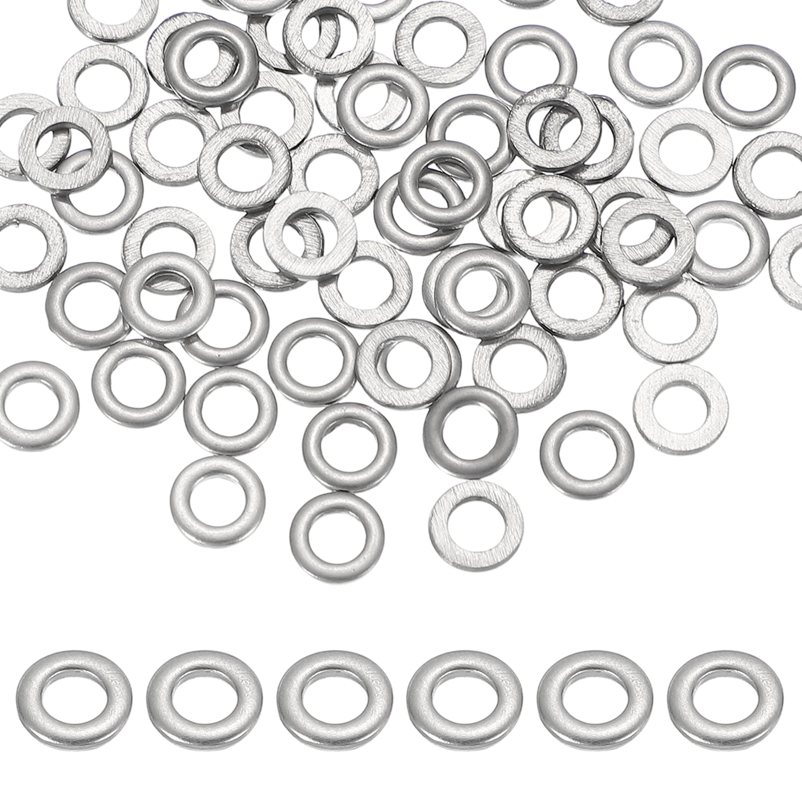 PATIKIL M3 x 6mm Metal Screw Washers Set, 66Pcs 304 Stainless Steel Flat Washers for Screws Bolts Factories Home Outdoor Projects