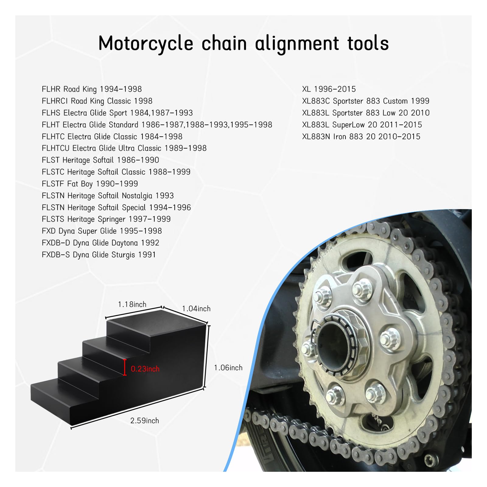 Suvnie Primary Twin Drive Cam Locking Tool, Transmission Chains Sprocket Lock Hub Nut, Motorcycle Twin Cam Engine Locking Nut Compatible with Electra Glide, Road King, Softail