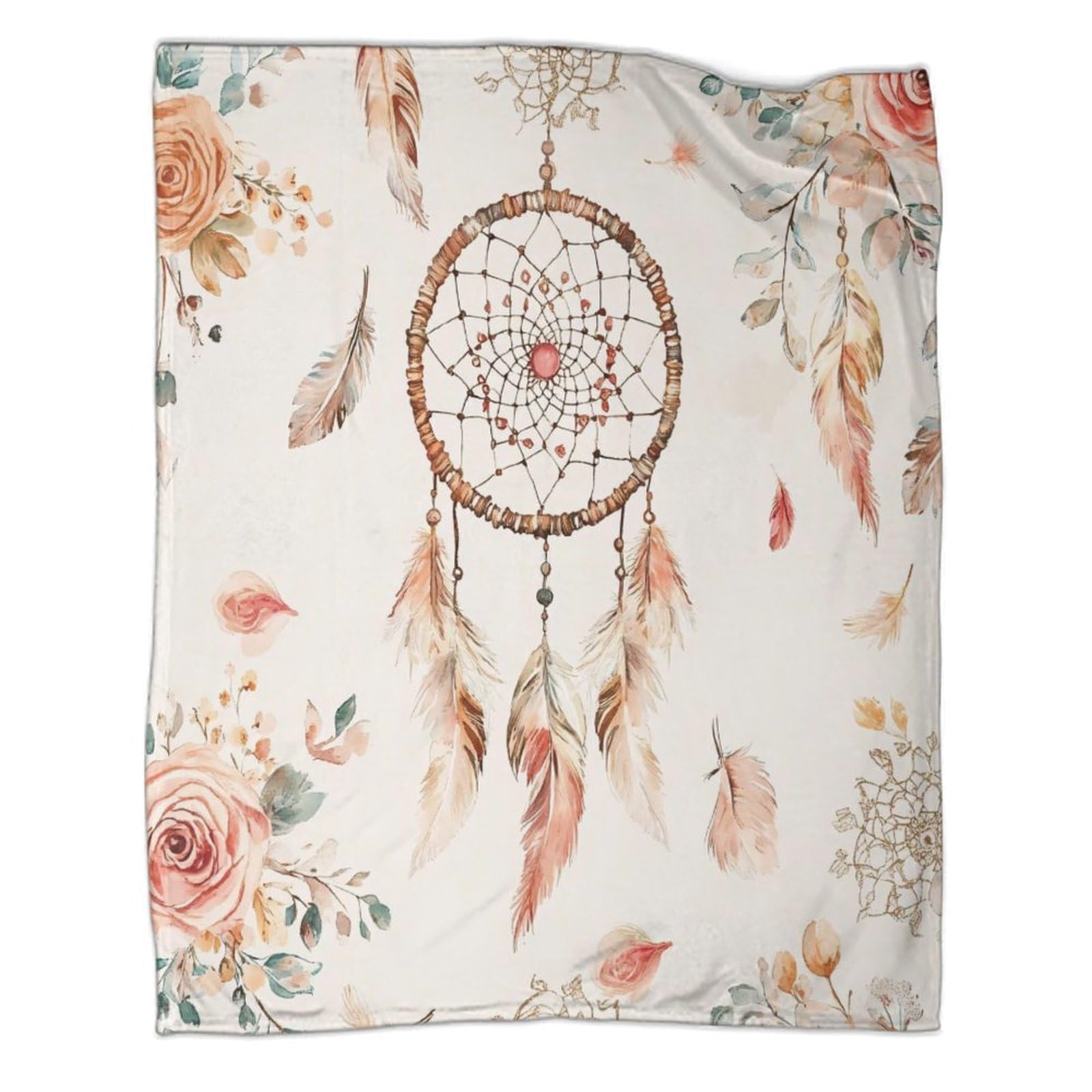 Boho 3D Druck Traumfänger Decke Mikrofaser Wohnkultur Traumfänger Sofadecke Kuschelig für Sofa Schlafzimmer Erwachsene 80×90(200x230cm)