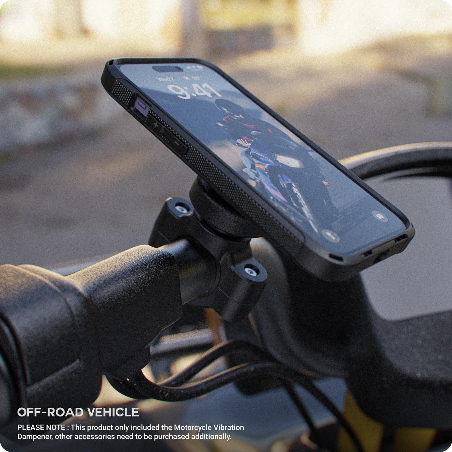 TUSITA Smorzatore di Vibrazioni per Moto Compatibile con QUAD LOCK Supporto