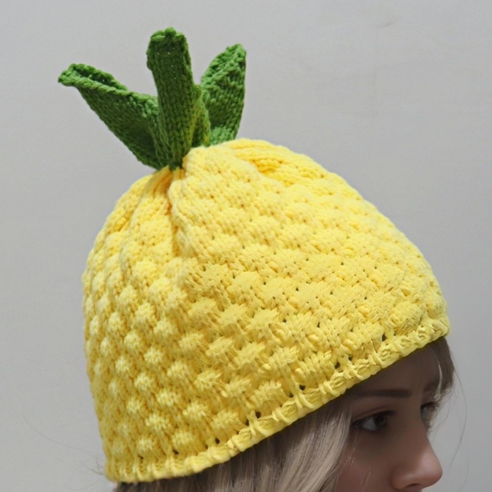 Colcolo Y2K Beanie für Damen, trendiges Cosplay-Kostüm-Zubehör, leichte Strickmütze