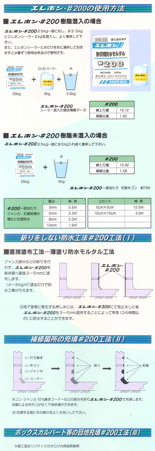 エレホン無収縮#200シーラーセット Amazon.co.jp: 無収縮防水モルタル エレホン #200 25kg入 +シーラー