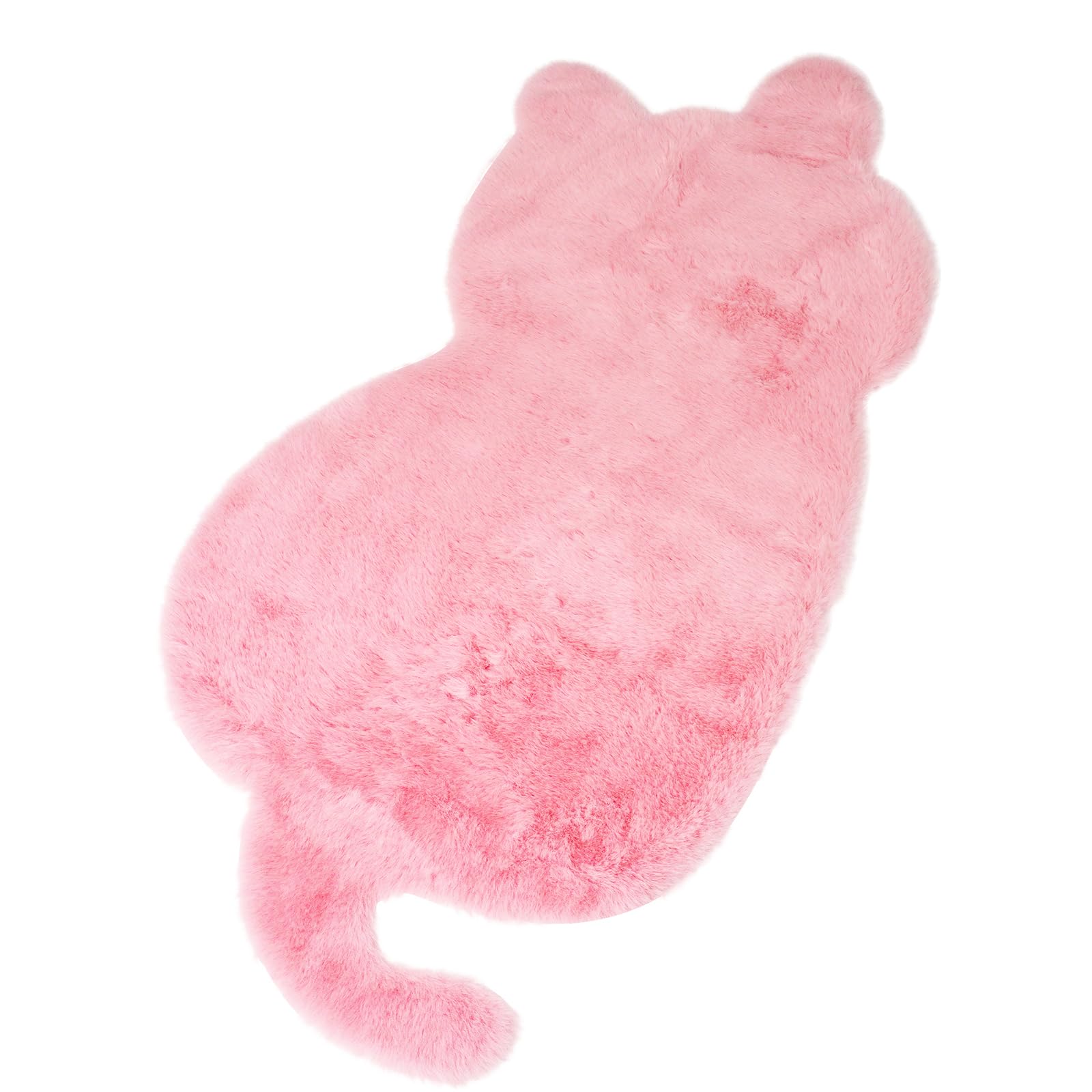 zhxinashu Cute Cat-Shaped Fluffy Area Rug