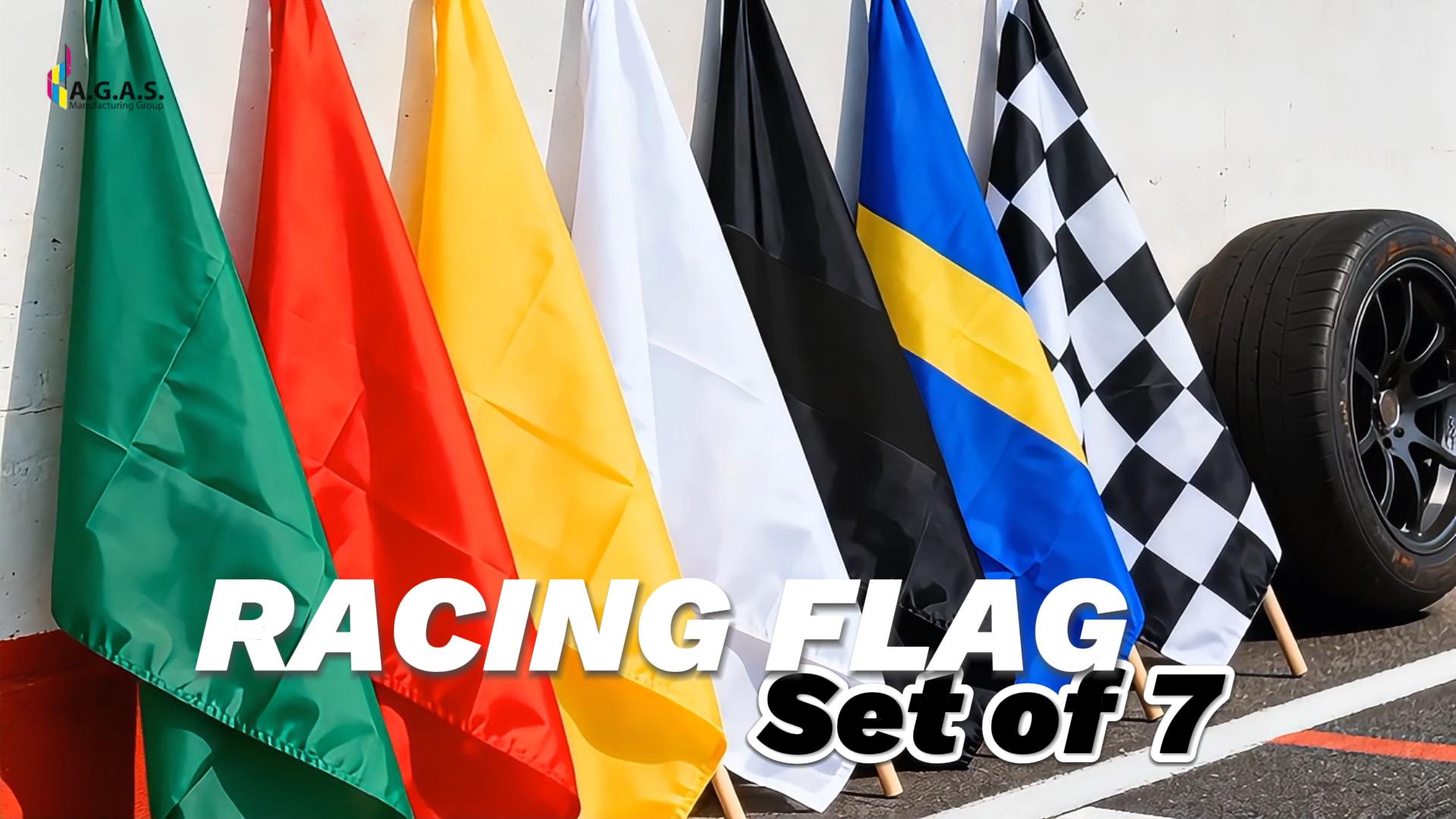 Amazon.com : AGAS Official Auto Racing Flag Set - Set of 7 Flags