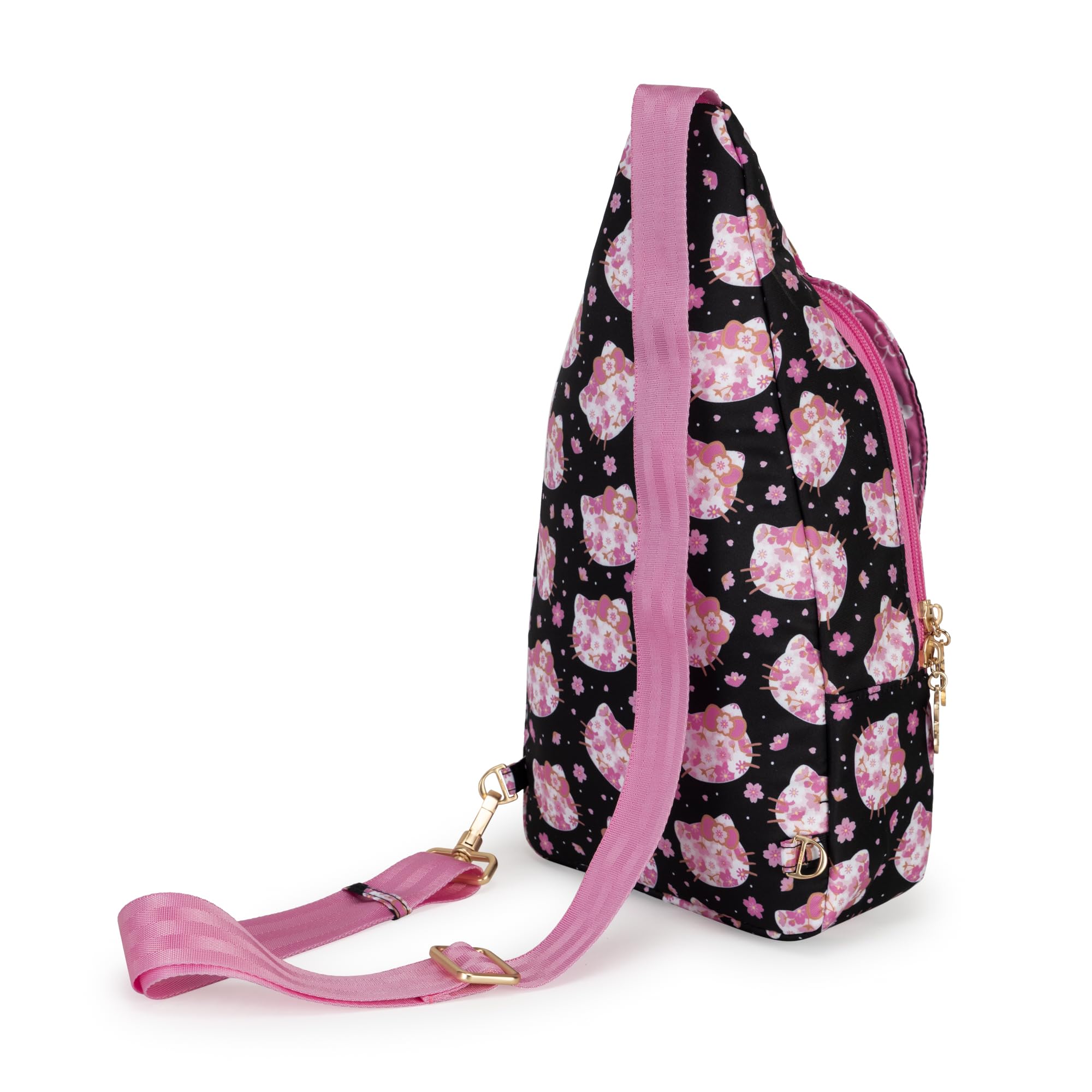 JuJuBe x Hello Kitty Cherry Blossoms Crossbody Sling Diaper Bag, Purses for Women, Essentials for Mom, Newborn, Baby & Toddler, Women’s Crossbody Bag, Adjustable Strap, Lightweight, Machine Washable