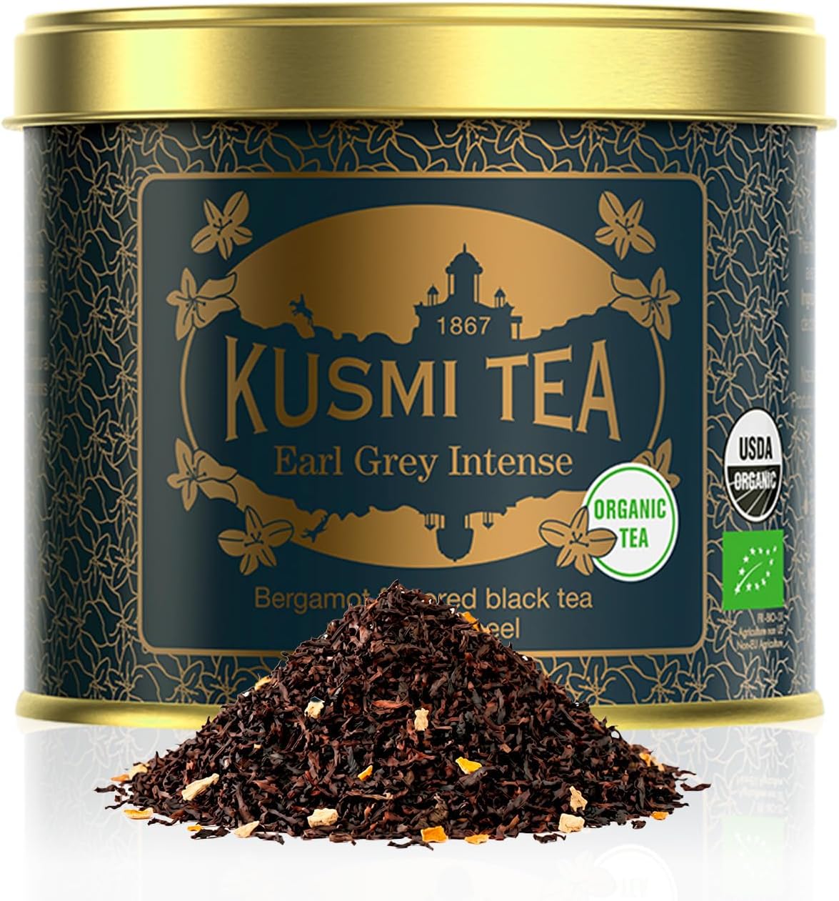 Kumita | Earl Grey Intense 3.5 oz (100 g) Can (Approx. 40 servings) | Organic Tea