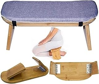 KRASS Wooden Meditation Stool, Folding Bench Ergonomic Bamboo Yoga Stool, For Thinking Deep Prayer Bamboo Stool,superiorquality,Collector88