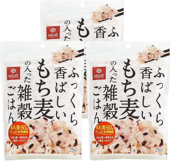 Amazon はくばく ふっくら香ばしいもち麦の入った雑穀ごはん 250g 3袋 はくばく 食品 飲料 お酒 通販