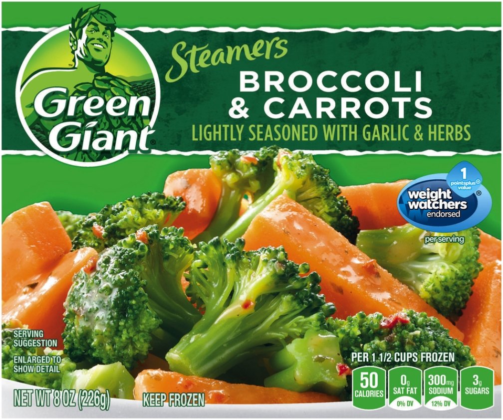 Green Giant Steamers, Broccoli & Carrots Lightly Sauced, 8