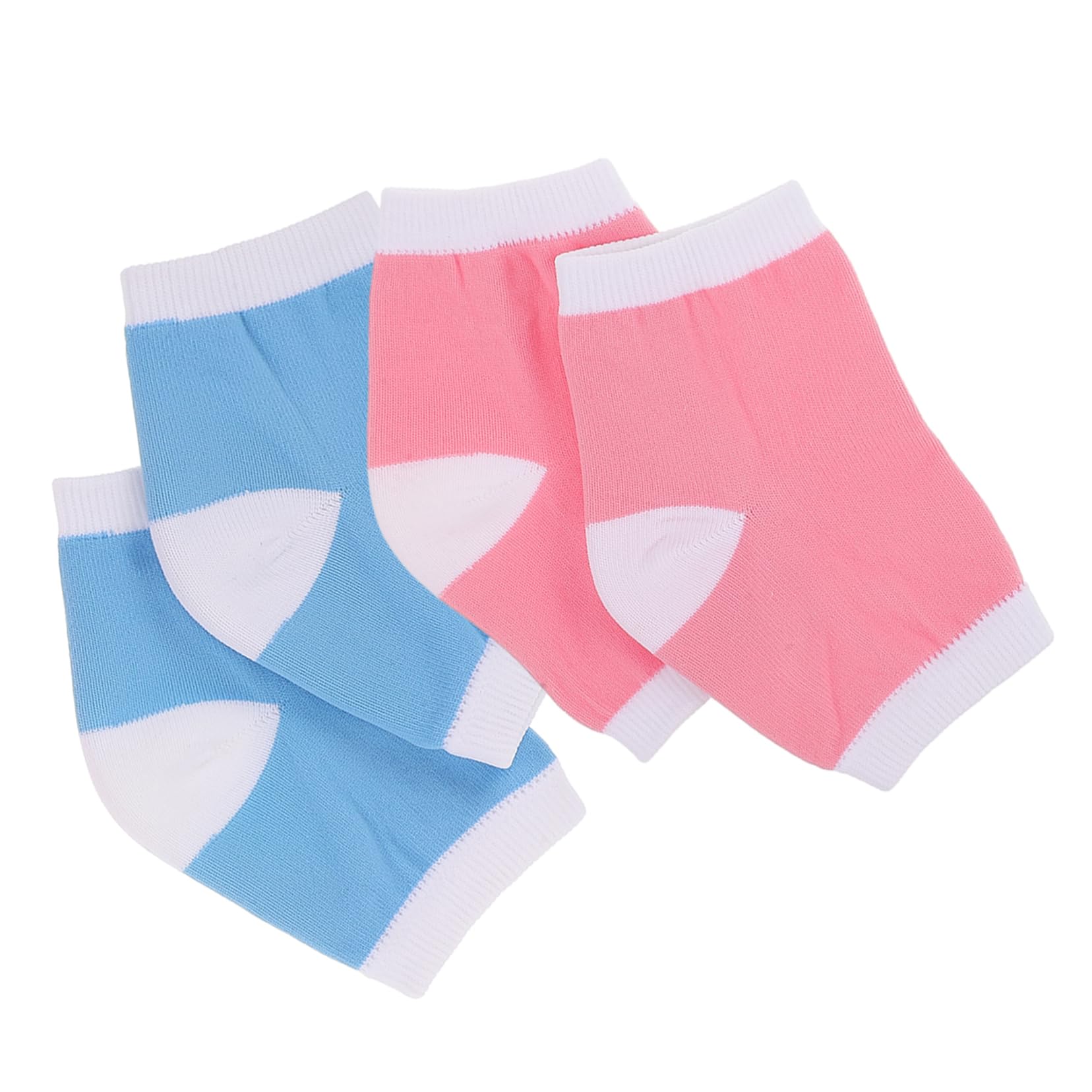 Homoyoyo 2 Pairs Breathable Heel Socks for Men and Women Moisturizing Short Socks with Mesh Design Heel Sleeves Soft Foot Care Protection