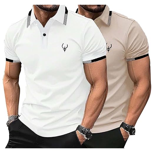 Lymio Polo T Shirt for Men || T Shirt for Man || Collar T Shirt Style Men (Packs Also Available) (Polo-40-43)