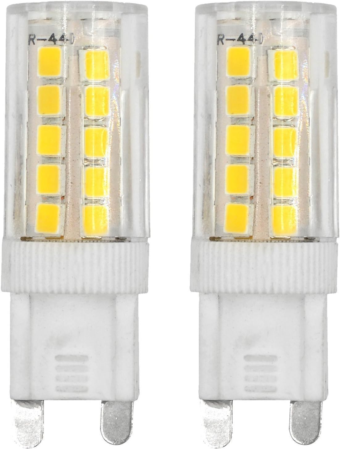 ACCKA 2/Pack Led G9 Small 5W 110V-130V AC G9 Warm White G9 Base Light Bulb, G9 Pin Base Led, Led G9 Light Bulb
