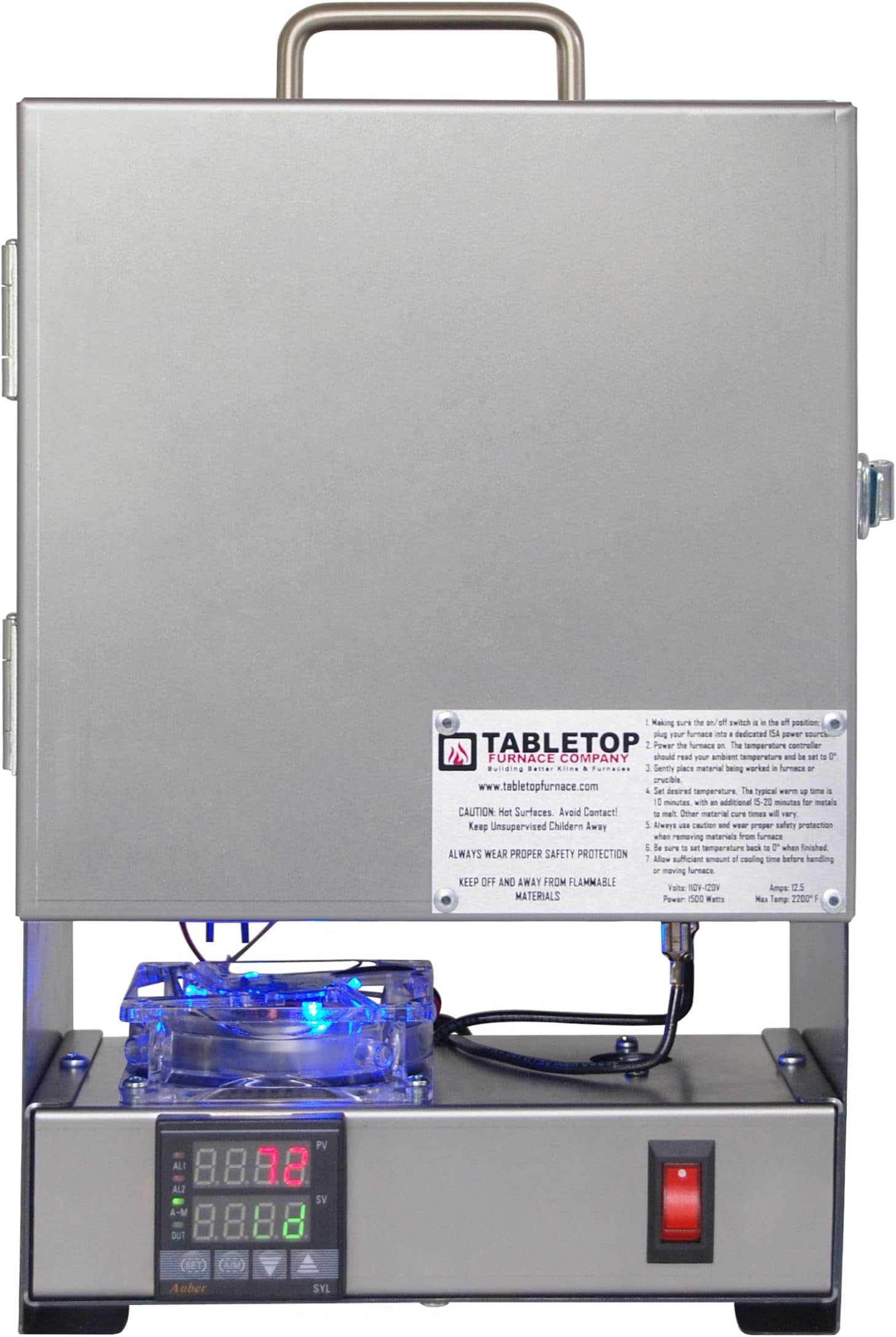 Melting Furnace RapidFire Programmable Tabletop Kiln Melter Jewelry Gold Silver PMC Metal Clay Enamel Bead Making Ceramic Firing