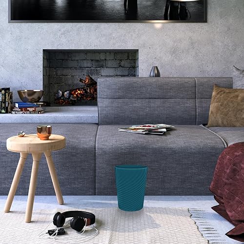 Miniatura 3 de DAJITRE Cubo de basura pequeño de 1.8 galones, papelera de reciclaje de perfil delgado para espacios compactos, baño, oficina, dormitorio, cocina