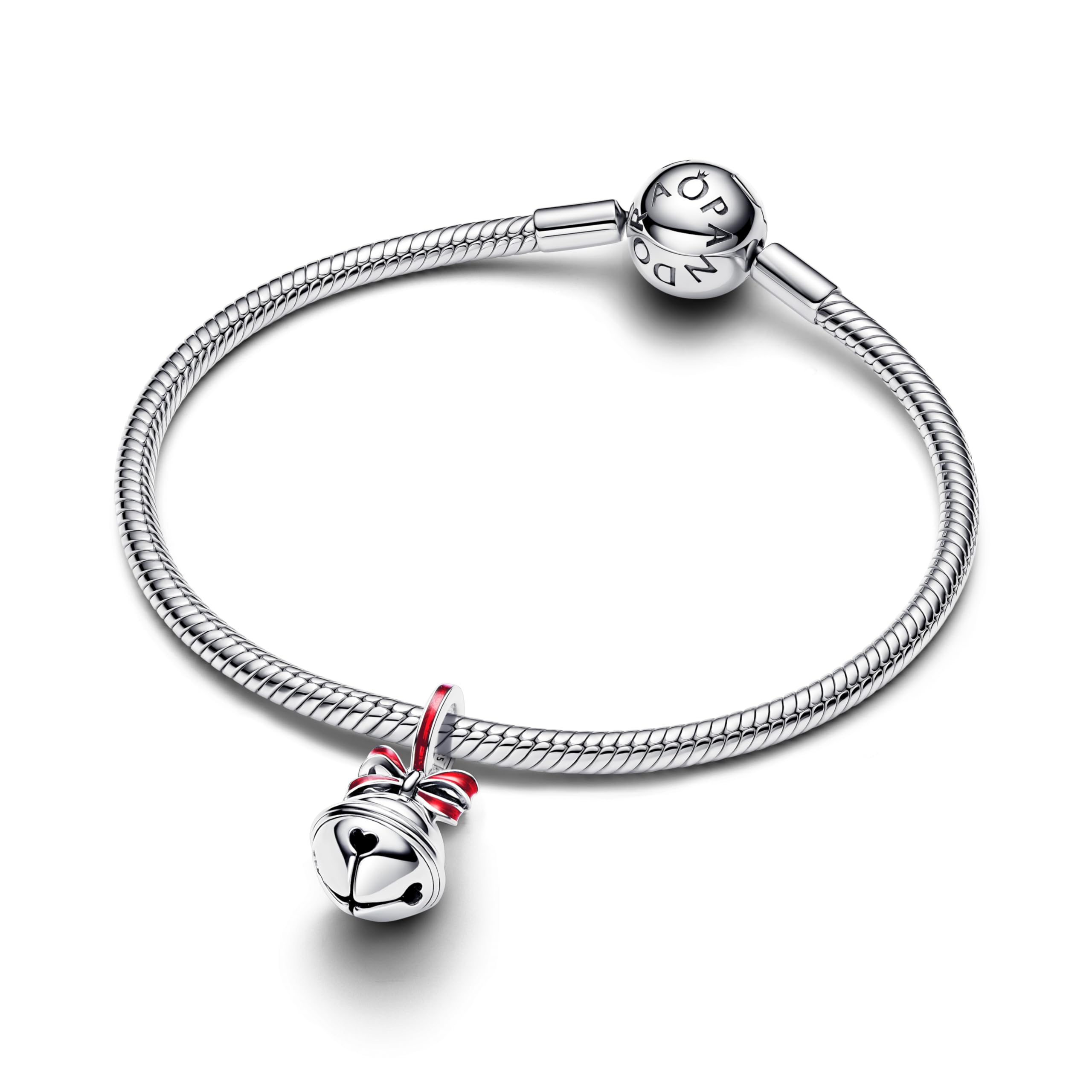 PANDORA Moments Campana di Natale - Ciondolo a charm in argento sterling, compatibile con Moments, 794246C01