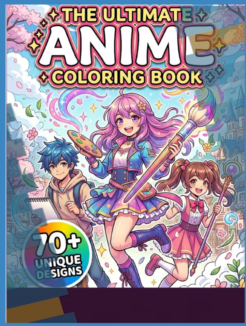 100+ pages Anime Aesthetic Coloring Book ,A Relaxing Manga Art Collection for Teens and Adults Featuring Beautiful Characters, Cozy Scenes, and Stress-Relieving Designs