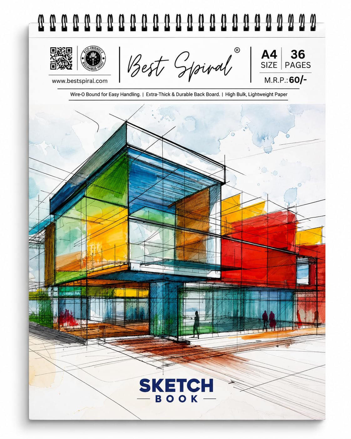 BEST SPIRAL A4 Sketch Book | 36 Pages, 140 GSM | Wiro Bound Spiral Drawing Pad for Artists, Students & Beginners | Professional Sketching, Mandala Art, Home & School Use-image-31