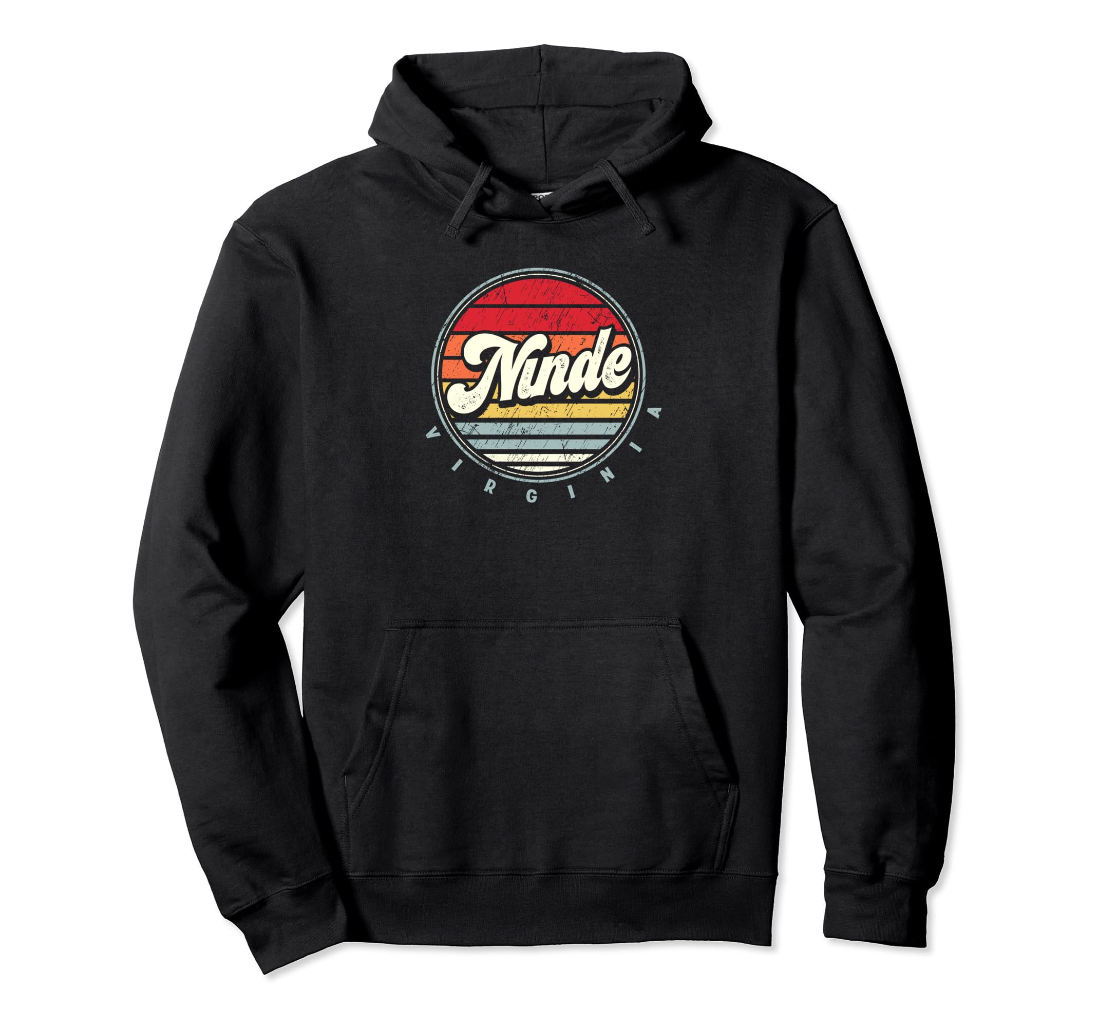 Retro Ninde Home State Cool 70s Style Sunset Pullover Hoodie