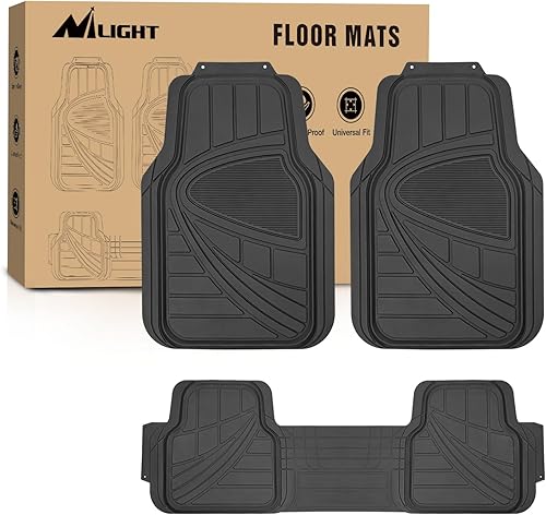 Miniatura 8 de Nilight Alfombrillas de PVC para autos, camiones, SUV, ajuste universal para adaptarse a la mayoría de vehículos, protección para todo tipo de