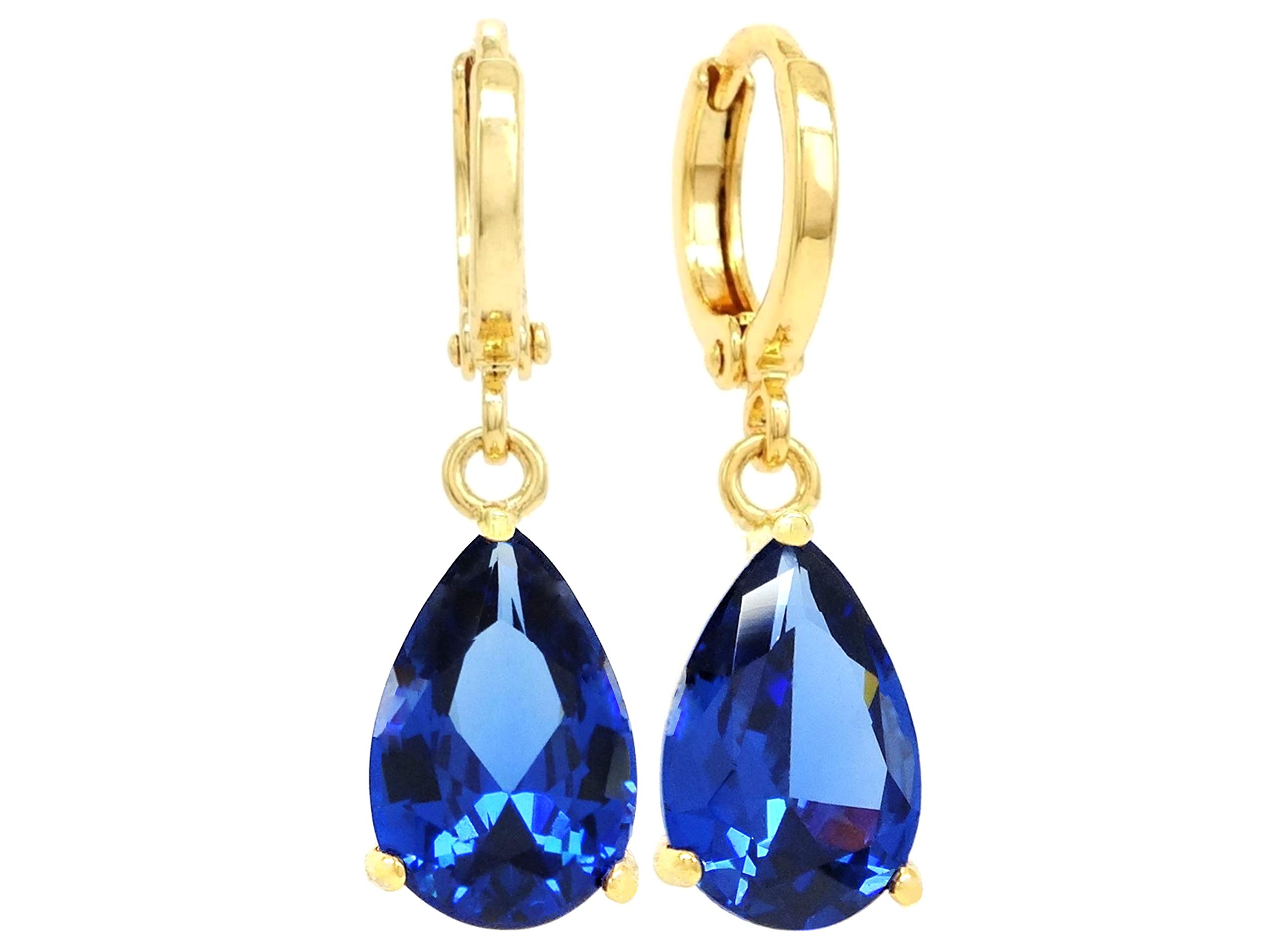 TPSEWXL Gold Plated Yellow Gemstone Dangle Earrings For Women - Boho Statement Earrings For Sensitive Ears - View #8