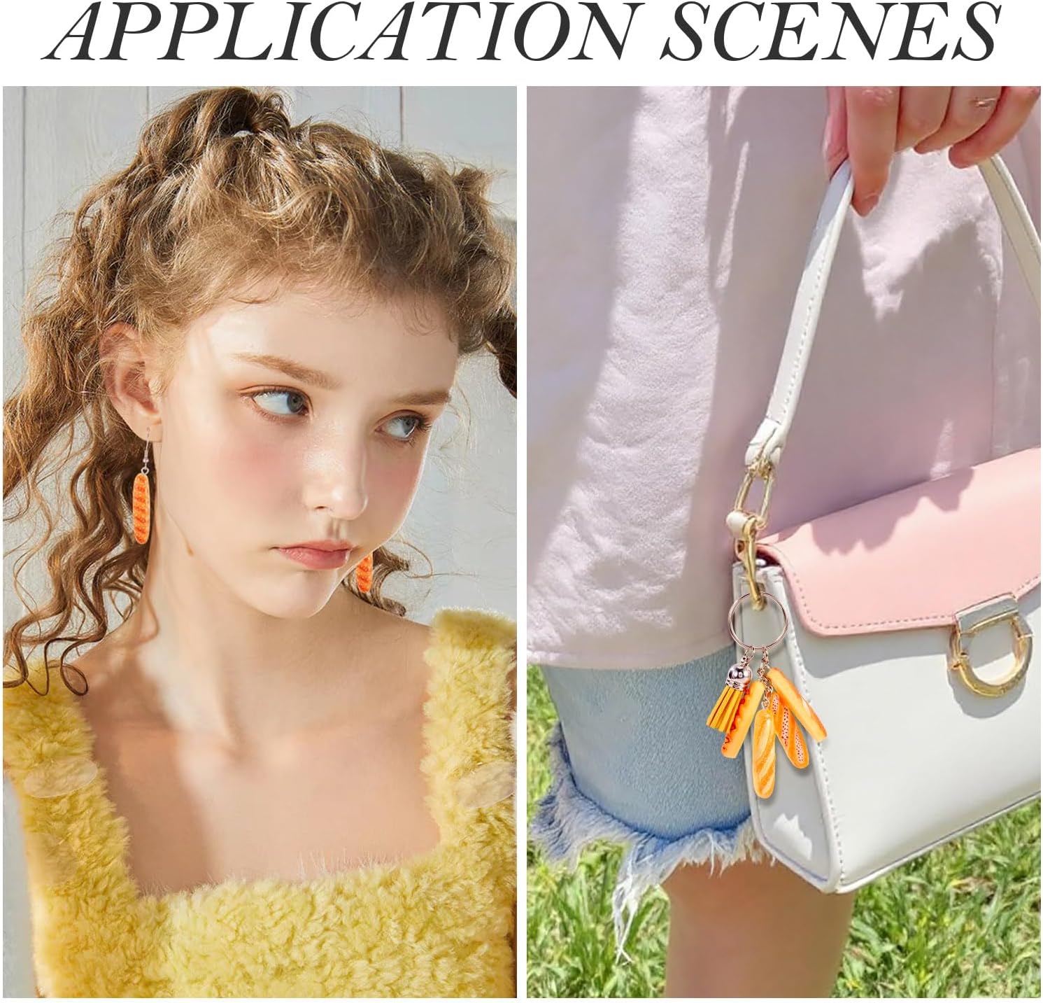 Resin Bread Charms Baking Handmade Croissant French Bread Baguette Toast Pendants Cute Imitation Food Charms for DIY Crafts Keychain Necklace Hang Ornament Jewelry Making - Image 6