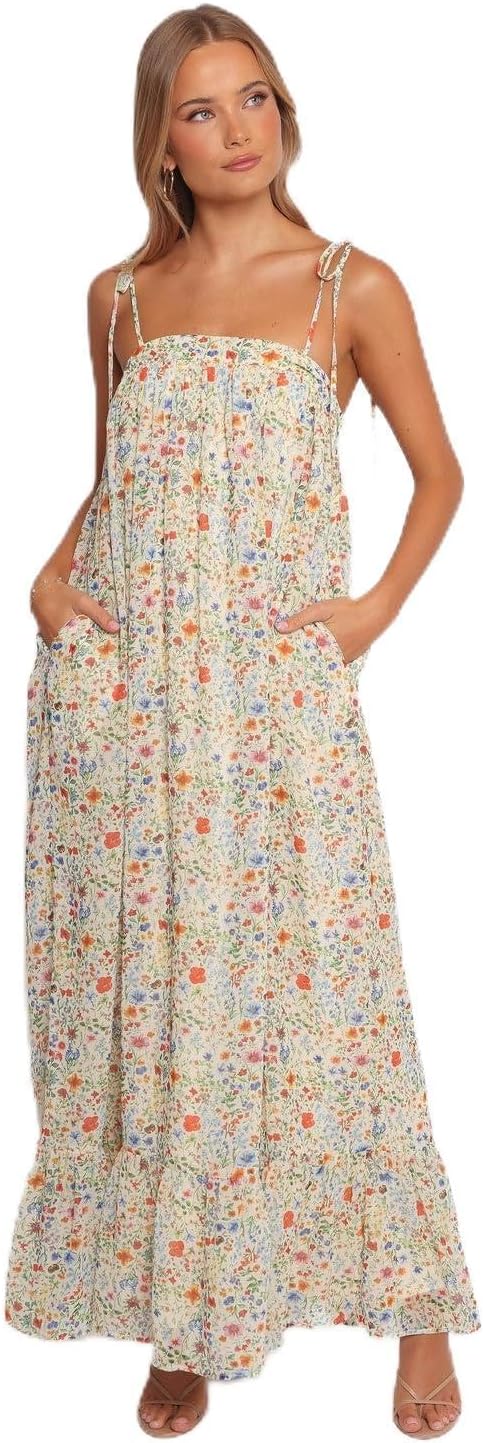 Petal & Pup Womens Colette Maxi Dress Garden Floral