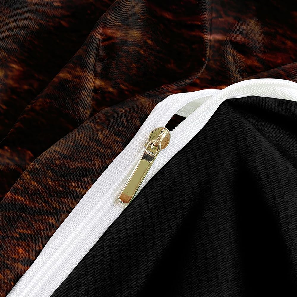 Leopard Print Comforter Cover Cheetah Bedding Duvet Cover Set Animal Black Bed Set Art Decor