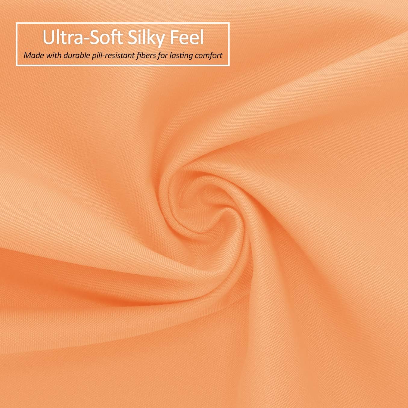 Nestl Soft Pillow Shams Set of 2 - Double Brushed Microfiber Pillow Covers - Hotel Style Premium Bed Pillow Cases, with 1.5 Decorative Flange, Euro 18"x18" - Light Orange Euro 18"x18" Apricot Buff Orange