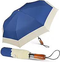Lejorain Guarda-chuva de golfe compacto grande – Guarda-chuva dobrável automático portátil grande de 137 cm à prova de vento para homens, resistente, 210T Dupont Teflon revestido para chuva