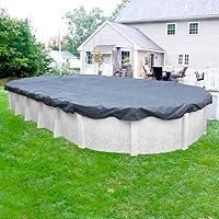 Vista 2 de Pool Mate 461015-PM - Cubierta de invierno para piscina, azul clásico, piscinas sobre el suelo de 10 x 15 pies