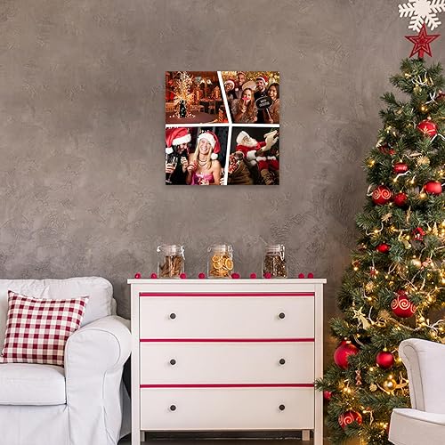 Miniatura 2 de DOARTDO Lienzo de collage personalizado, impresiones personalizadas para múltiples fotos, arte de pared personalizado, regalo para amigos enmarcados