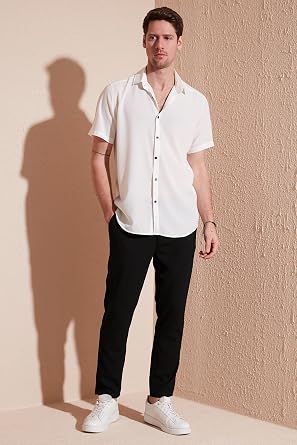 Buratti Pamuk Karışımlı Kısa Kollu Regular Fit Gömlek Erkek GÖMLEK CF23S113139