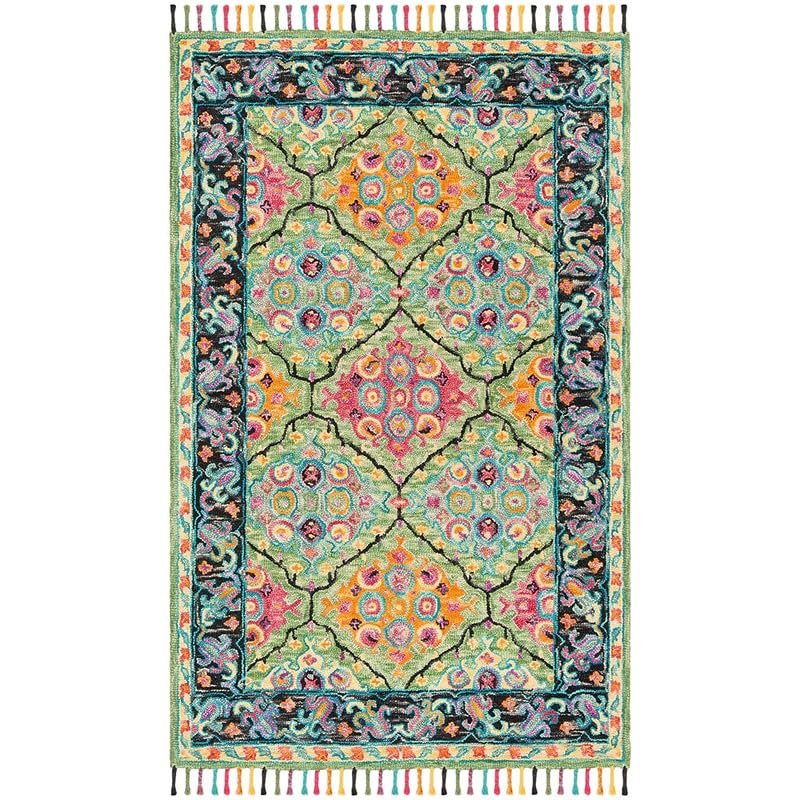 Image of Embossed Handmade GH Wool Thick Geometrical Carpet is a Stylish and Practical Addition to Any Living Room 6X6